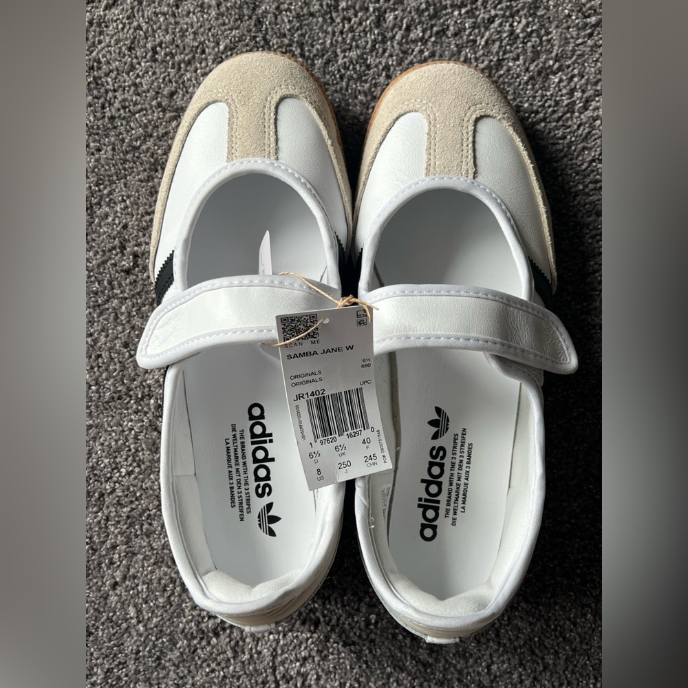 Adidas Samba Jane White Sneakers US Size 8 NWT